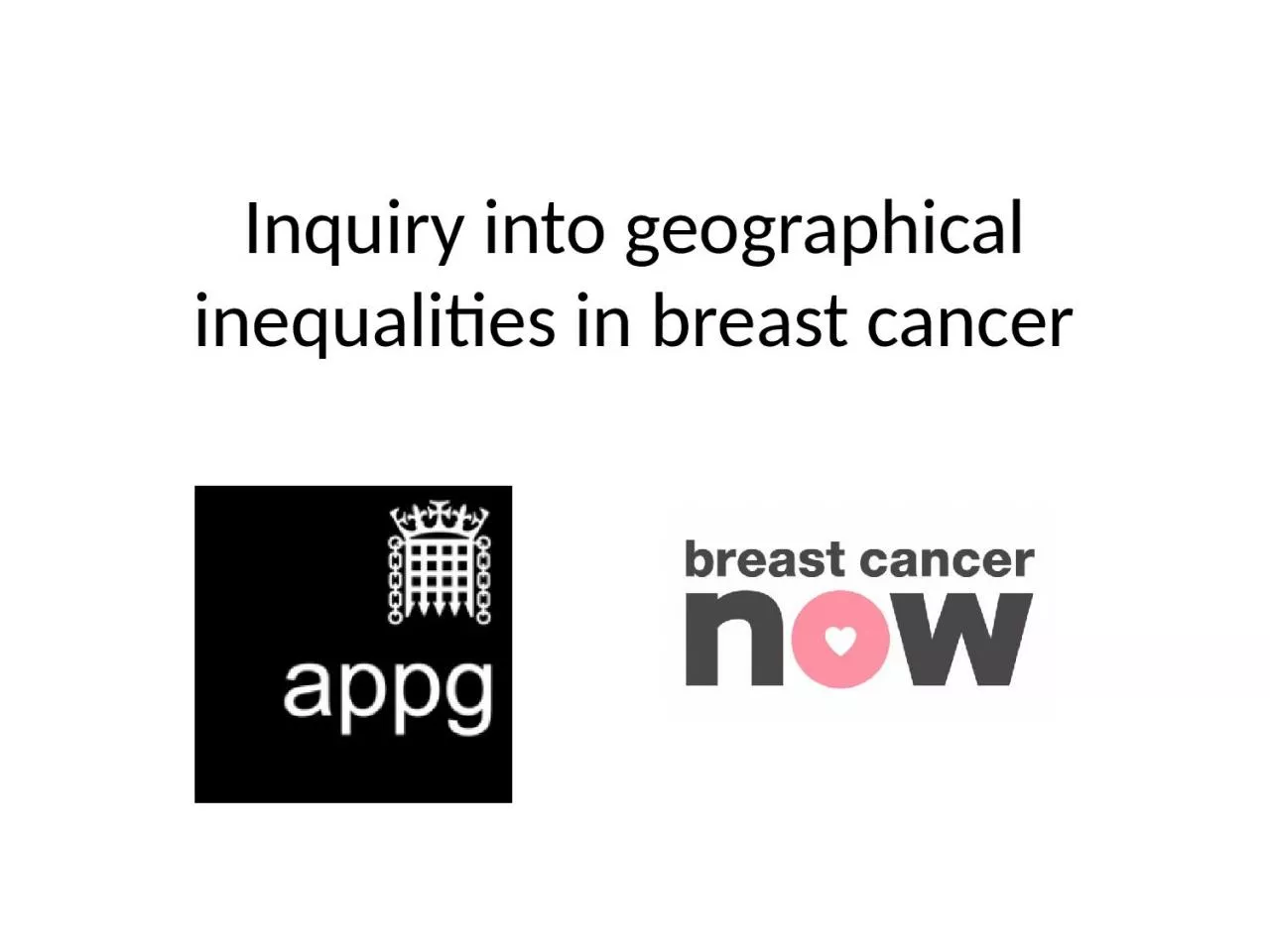 Inquiry into geographical inequalities in breast cancer