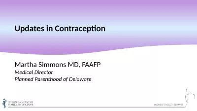 Updates in Contraception