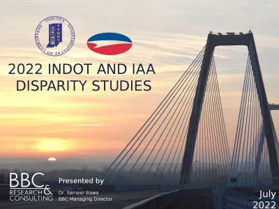 July 2022 2022 INDOT and IAA