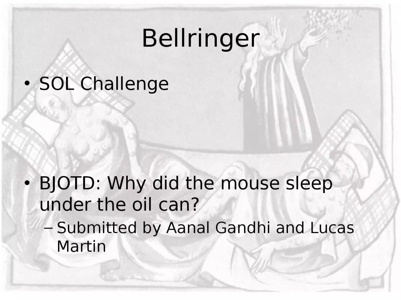 PPT-Bellringer SOL Challenge