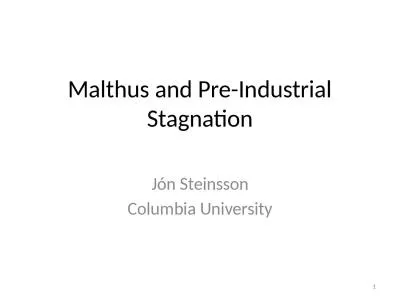 Malthus and Pre-Industrial Stagnation