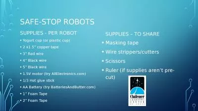 Safe-Stop Robots Supplies - Per Robot