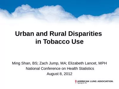 Urban and Rural Disparities