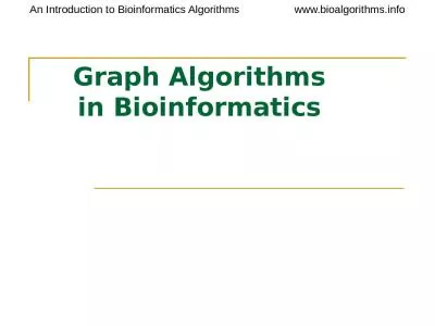 Graph Algorithms in  Bioinformatics