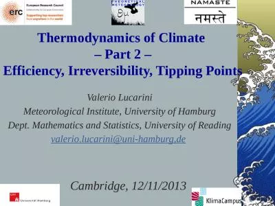 1 Thermodynamics of Climate