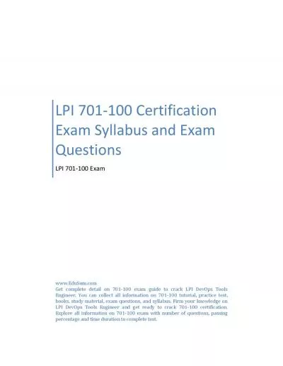 LPI 701-100 Certification Exam Syllabus and Exam Questions