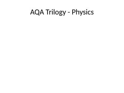 AQA Trilogy - Physics P1 Energy