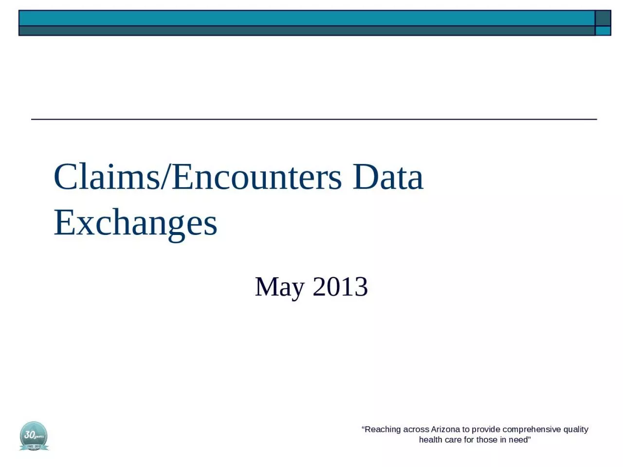 Claims/Encounters Data Exchanges