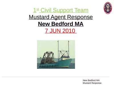 New Bedford MA Mustard Response