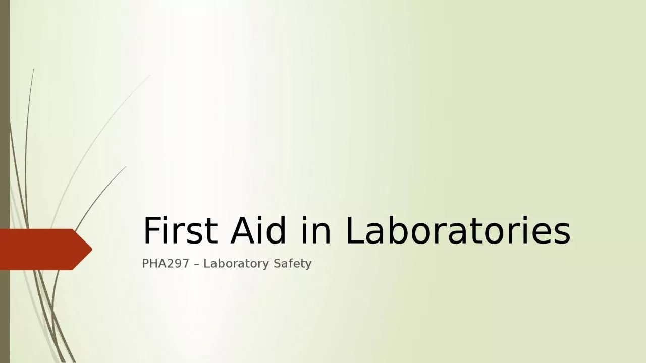 PPT-First Aid i n Laboratories