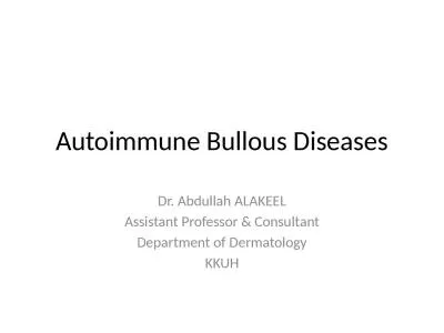 Autoimmune  Bullous   Diseases