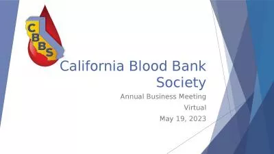 California Blood Bank Society