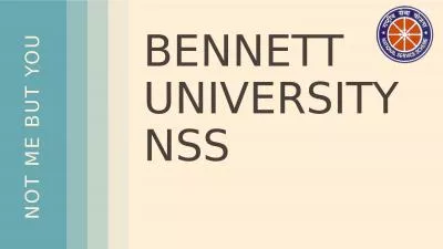 BENNETT  UNIVERSITY  NSS