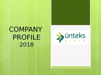 COMPANY  PROFILE 2018 UNTEKS