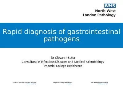 Rapid  diagnosis of gastrointestinal pathogens