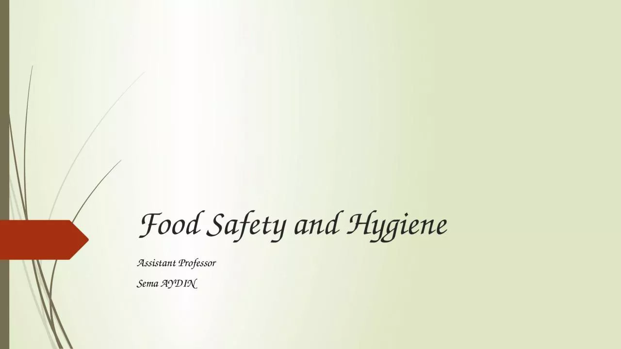 PPT-Food Safety and Hygiene