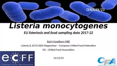 Listeria monocytogenes EU listeriosis and food sampling data 2017-22