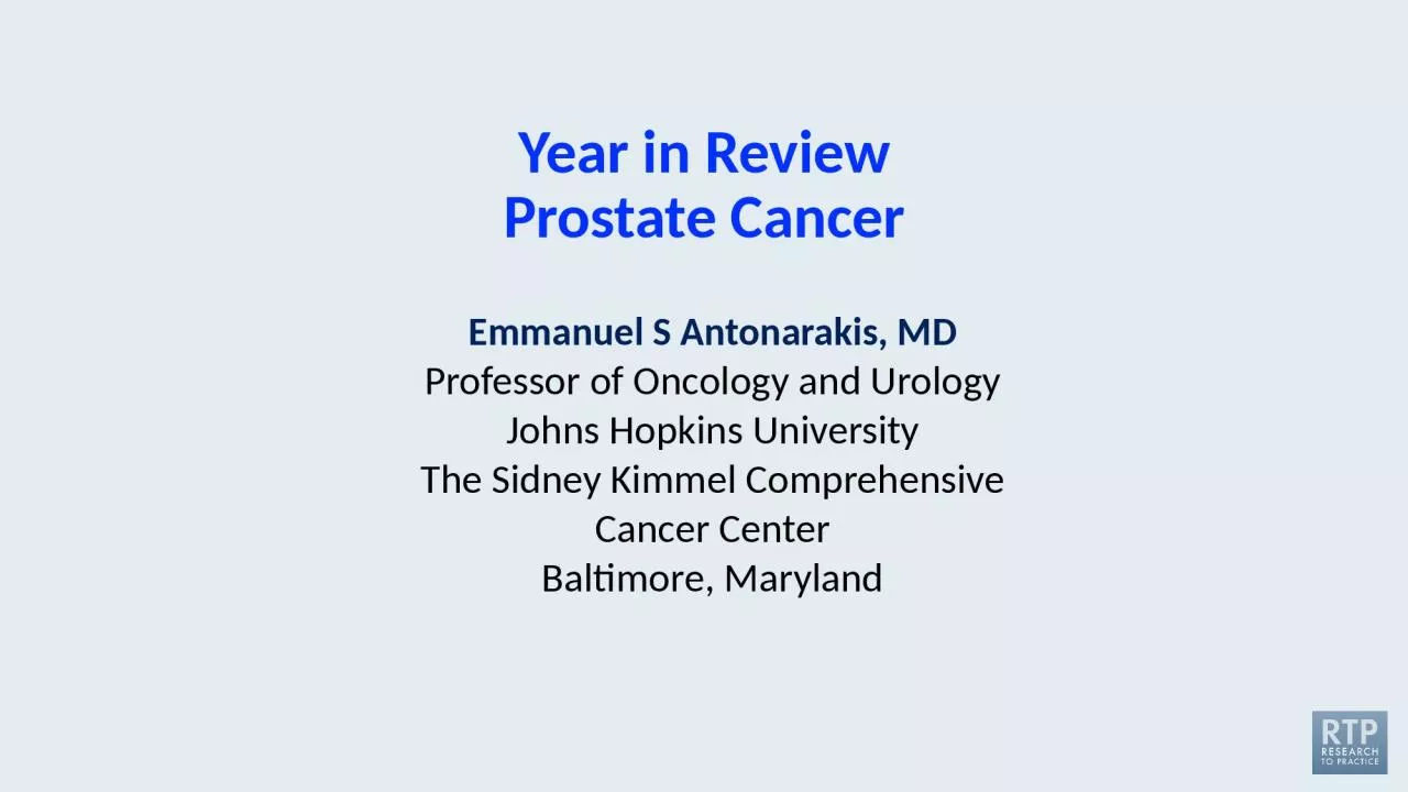 PPT-Year in Review Prostate Cancer