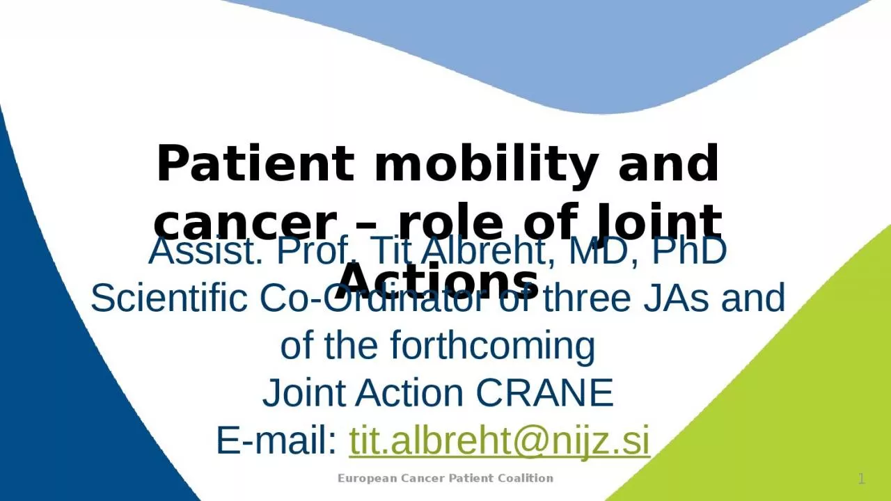 Patient mobility and cancer – role of Joint Actions