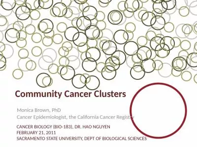 Community Cancer Clusters