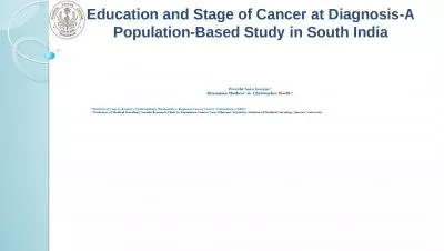 Education and Stage of Cancer at