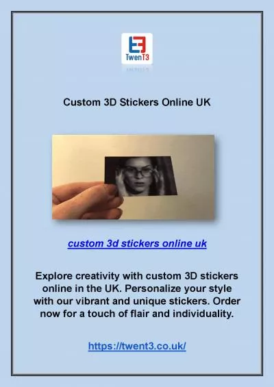 Custom 3D Stickers Online UK