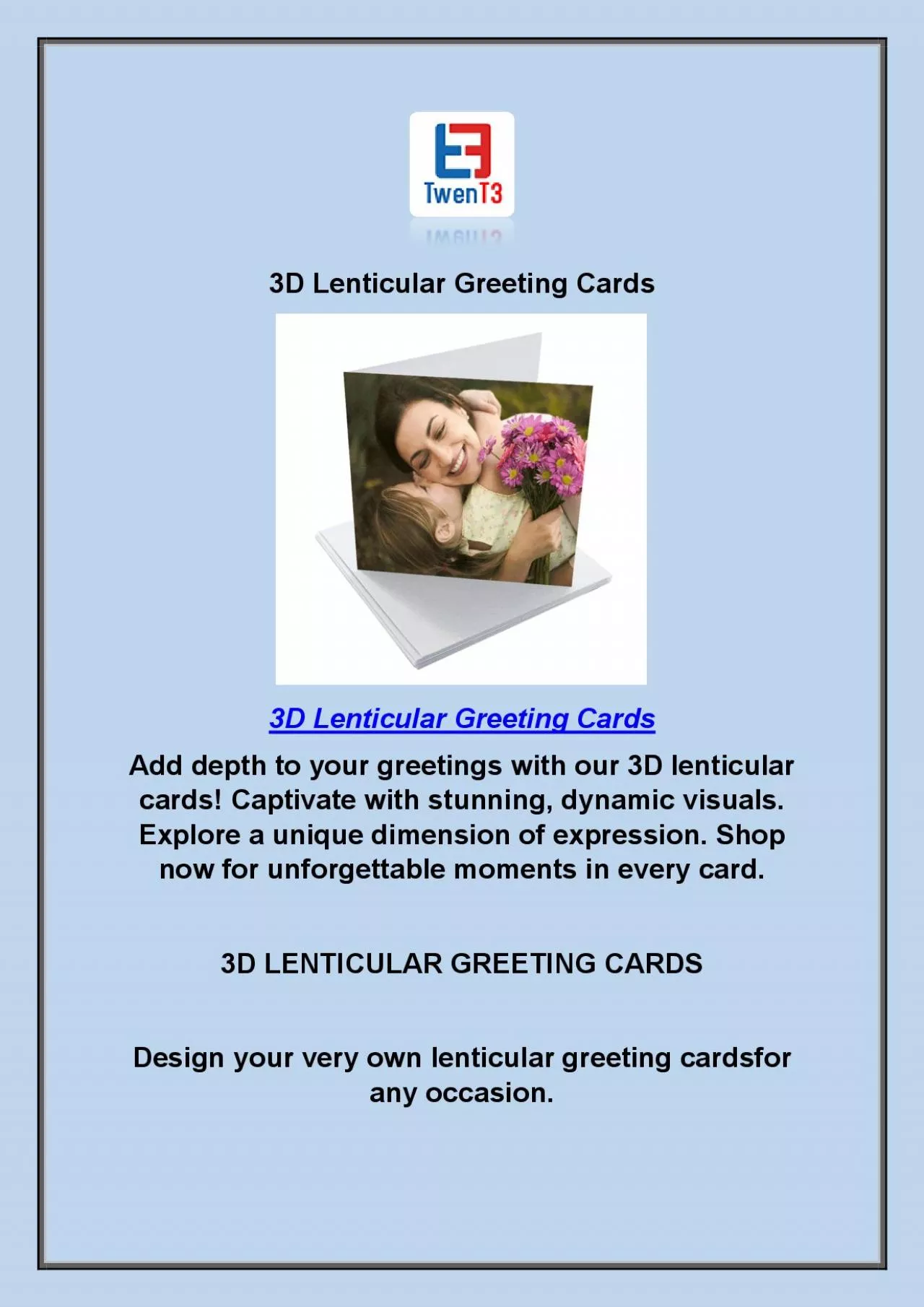 PDF-3D Greeting Cards