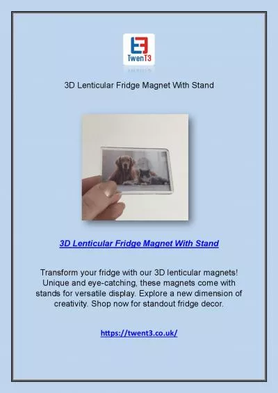 3D Lenticular Fridge Magnet With Stand