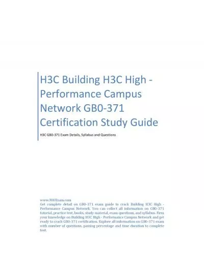 H3C Building H3C High - Performance Campus Network GB0-371 Certification Study Guide