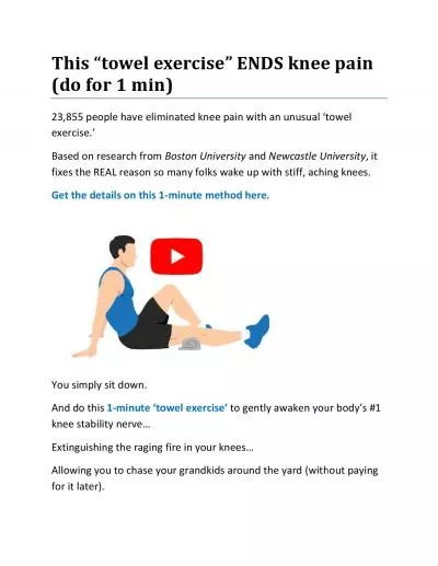 This “Towel Exercise” ENDS Knee Pain (do for 1 min)
