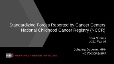 Standardizing Forces Reported by Cancer Centers