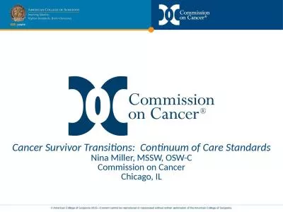 Cancer Survivor Transitions:  Continuum of Care Standards