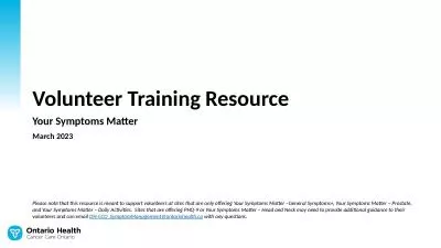 Volunteer Training Resource