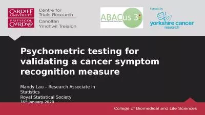 Psychometric testing for validating a cancer symptom recognition measure