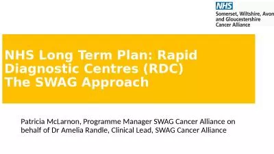 NHS Long Term Plan: Rapid Diagnostic Centres (RDC)