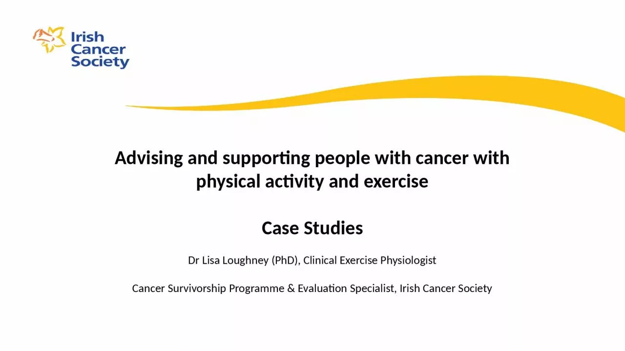 PPT-Advising and supporting people with cancer with physical activity and exercise