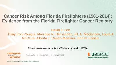 Cancer Risk Among Florida Firefighters (1981-2014): Evidence from the Florida Firefighter