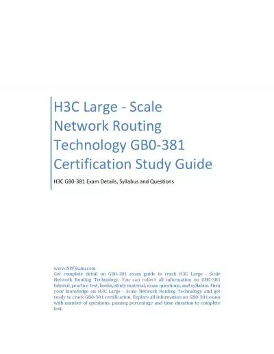 H3C Large - Scale Network Routing Technology GB0-381 Certification Study Guide