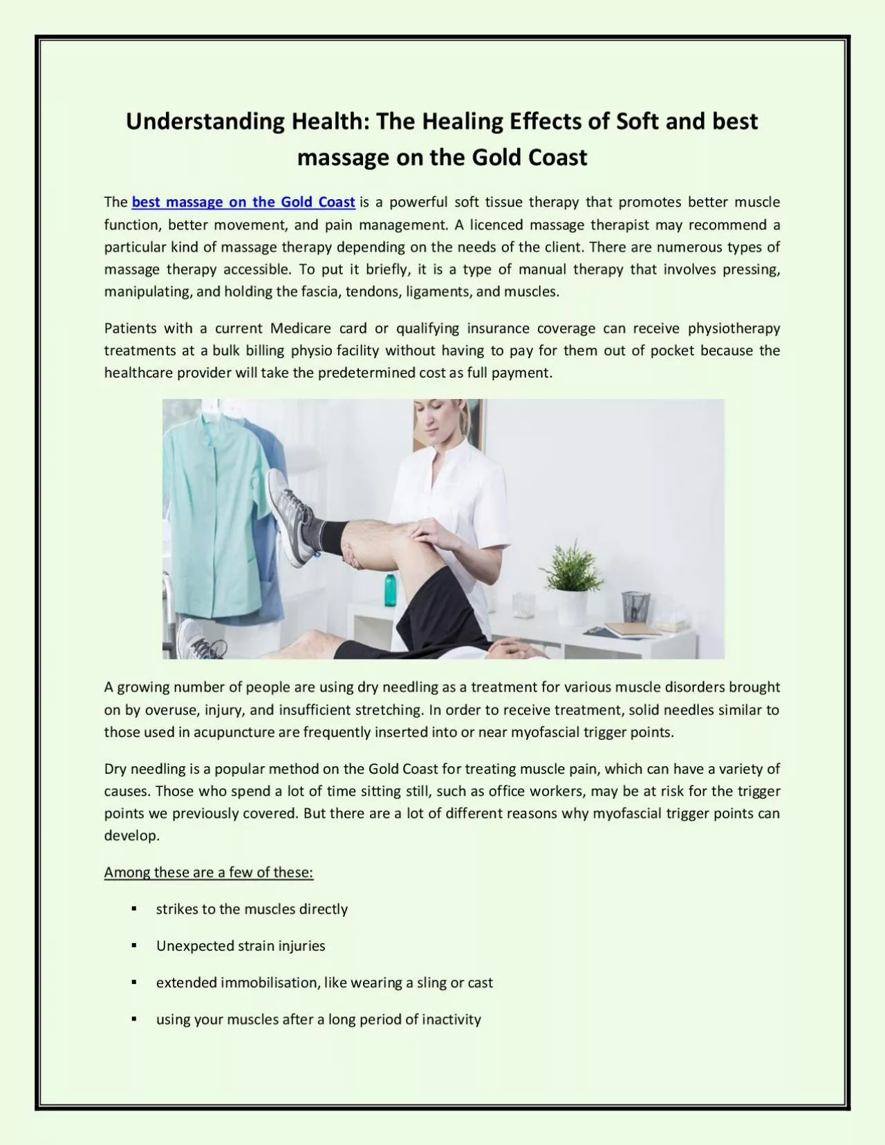 PDF-Understanding Health: The Healing Effects of Soft and best massage on the Gold Coast