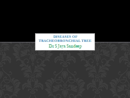 Dr S Jaya Sandeep Diseases of