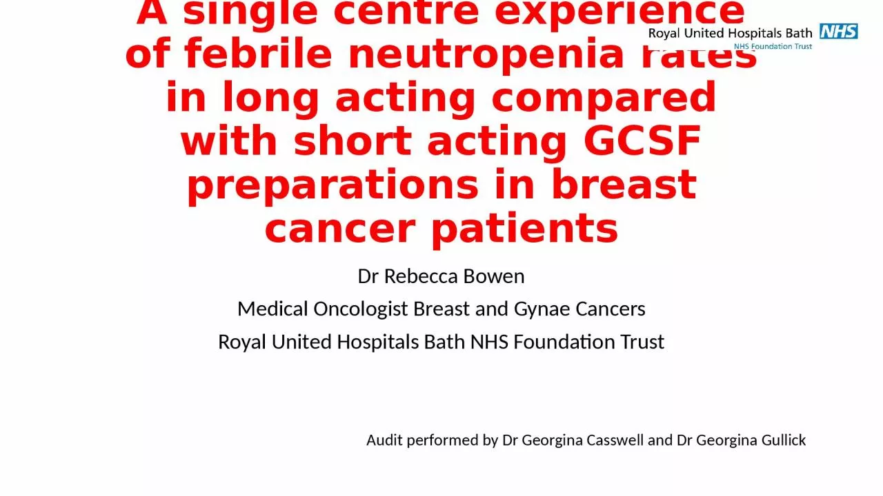 PPT-A single centre experience of febrile neutropenia rates in long acting compared with short