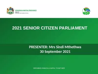 2021 SENIOR CITIZEN PARLIAMENT