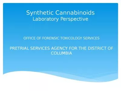 Synthetic Cannabinoids Laboratory Perspective