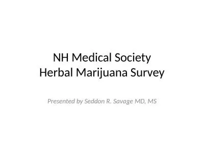 NH Medical Society Herbal Marijuana Survey