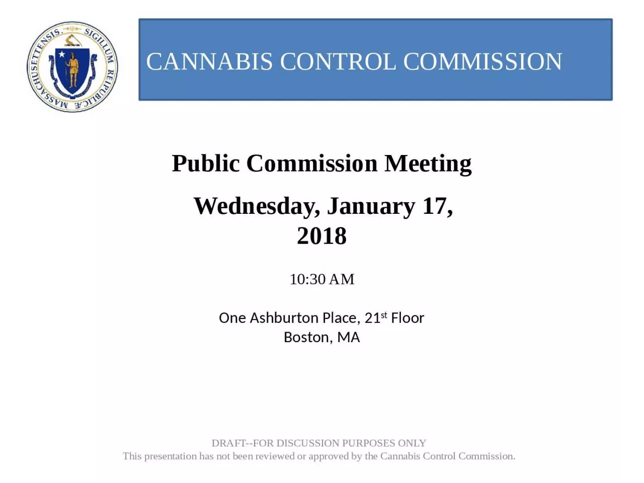 CANNABIS CONTROL COMMISSION