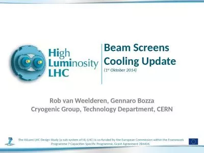 Beam Screens Cooling Update