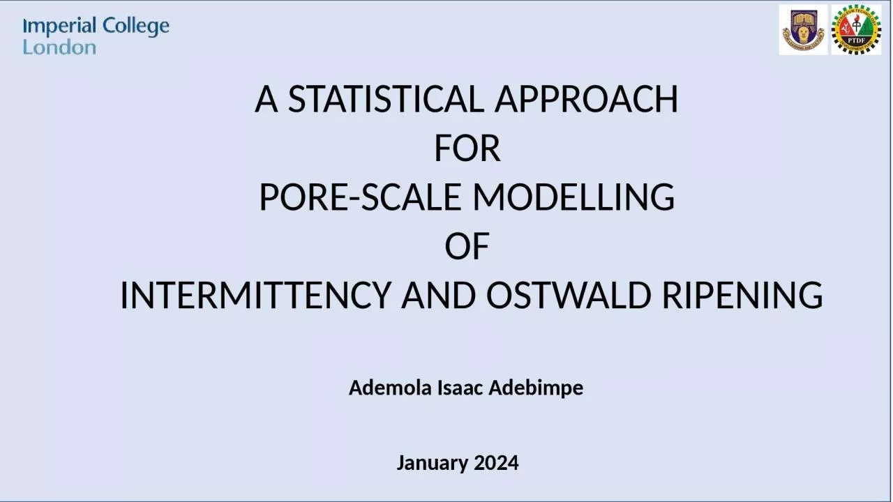 PPT-A STATISTICAL APPROACH FOR