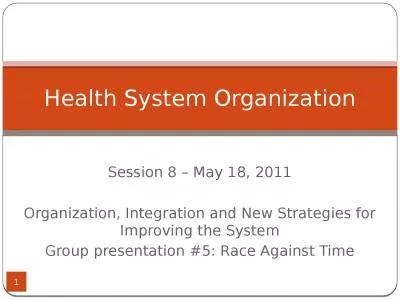 Session 8 –  May 18,  2011