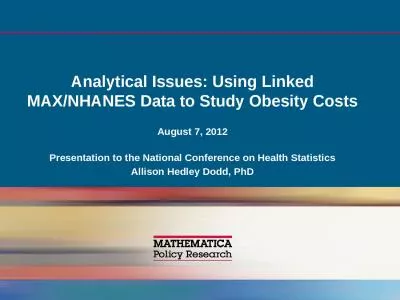 Analytical Issues: Using Linked MAX/
