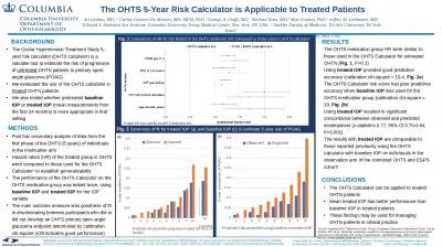 BACKGROUND The OHTS 5-Year Risk Calculator is Applicable to Treated Patients